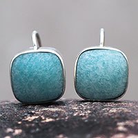 Amazonite drop earrings,