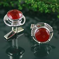 Carnelian cufflinks,