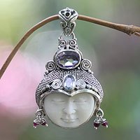 Amethyst and garnet pendant,