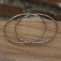 Silver bangle bracelets,