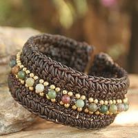 Agate cuff bracelet,