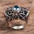 Gold accented blue topaz cocktail ring, 'Whimsical Sea' - Size 7 Gold Accent Blue Topaz Cocktail Ring (image 2b) thumbail