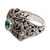 Gold accented blue topaz cocktail ring, 'Whimsical Sea' - Size 7 Gold Accent Blue Topaz Cocktail Ring (image 2d) thumbail