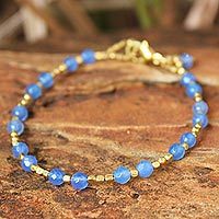 Gold plated beaded bracelet,