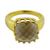 Vermeil smoky quartz single stone ring, 'Spell of Endurance' - Faceted 4 Ct Smoky Quartz and Vermeil Ring from India (image 2b) thumbail