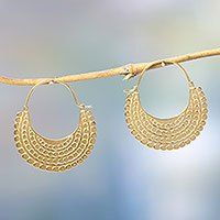 Gold vermeil hoop earrings,