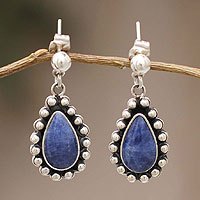 Sodalite dangle earrings,