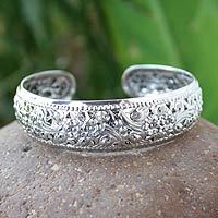 Sterling silver cuff bracelet,
