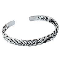 Sterling silver cuff bracelet,