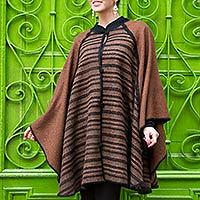 Alpaca blend ruana cloak,