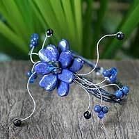Lapis lazuli wrap bracelet,