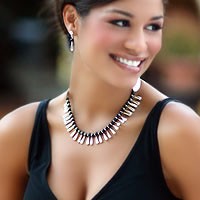 Obsidian jewelry set,