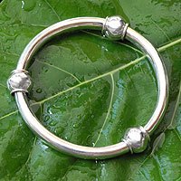 Sterling silver bangle bracelet,