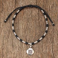 Silver braided bracelet,