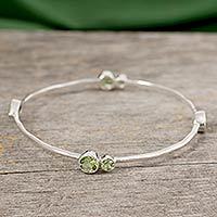 Peridot bangle bracelet,