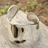 Sterling silver cuff bracelet,