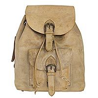 Leather backpack,