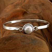 Pearl bangle bracelet,