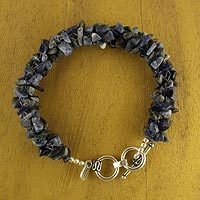 Lapis lazuli beaded bracelet,