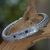 Men's onyx braided bracelet, 'Dragon Eyes' - Sterling Silver and Onyx Accent Men's Bracelet thumbail