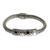 Men's onyx braided bracelet, 'Dragon Eyes' - Sterling Silver and Onyx Accent Men's Bracelet (image 2a) thumbail