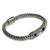 Men's onyx braided bracelet, 'Dragon Eyes' - Sterling Silver and Onyx Accent Men's Bracelet (image 2b) thumbail