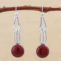 Jasper dangle earrings,