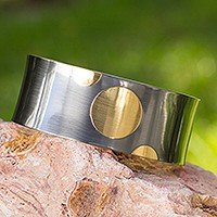 Gold plated cuff bracelet,