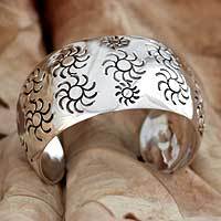 Silver cuff bracelet,