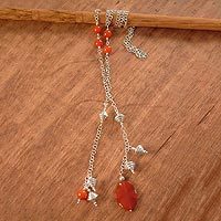 Carnelian long necklace,