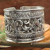 Sterling silver cuff bracelet,
