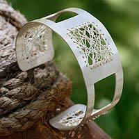 Sterling silver cuff bracelet,