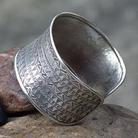 Silver cuff bracelet,