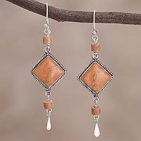 Jasper dangle earrings,