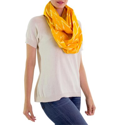 Cotton infinity scarf, Maya Sunlight
