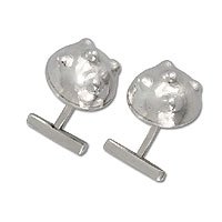 Sterling silver cufflinks,