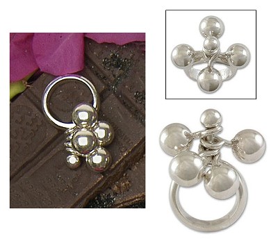 Sterling silver cocktail ring