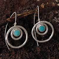 Amazonite dangle earrings,