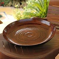 Lacquered bamboo plate,