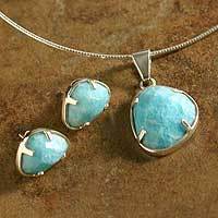 Amazonite jewelry set,