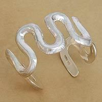 Sterling silver cuff bracelet,