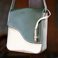 Leather shoulder bag Forest Walk Indonesia