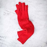 100% alpaca wool gloves,