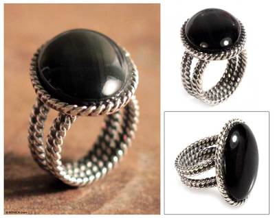 Onyx cocktail ring
