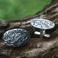 Sterling silver cufflinks,