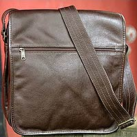 Leather shoulder bag Maroon Versatility Brazil