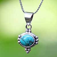 Sterling silver pendant necklace,