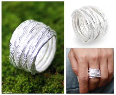 Sterling silver band ring