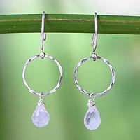Moonstone dangle earrings,