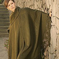 Alpaca blend poncho,